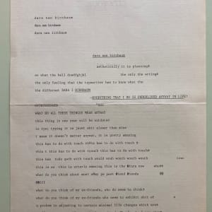 Letter from Dara Birnbaum by Dara Birnbaum