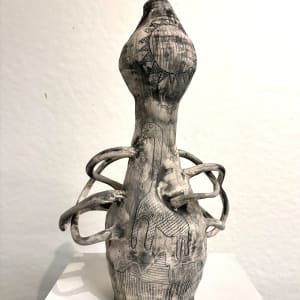Tulip-Form Handled Vase by Cat Rigdon 