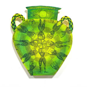 Cheerleaders Handled Amphora by Cat Rigdon