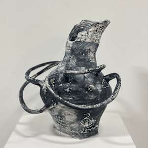 Going Through Emotion Like Water Multi-Handled Ewer by Cat Rigdon 