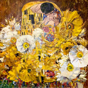 The Kiss with flowers