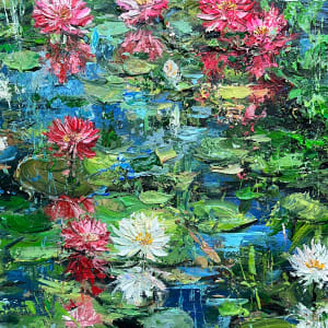 Pond with lotus flowers by Eric Alfaro 