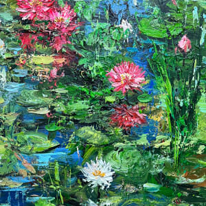 Pond with lotus flowers by Eric Alfaro 