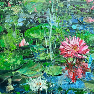 Pond with lotus flowers by Eric Alfaro 