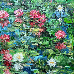 Pond with lotus flowers by Eric Alfaro 