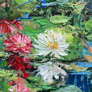 Pond with lotus flowers by Eric Alfaro 