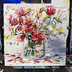Red Magnolias by Eric Alfaro 