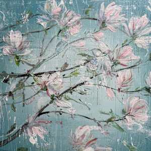 Moon with Magnolias by Eric Alfaro 