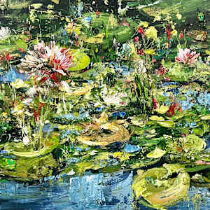 Pond with lotus by Eric Alfaro