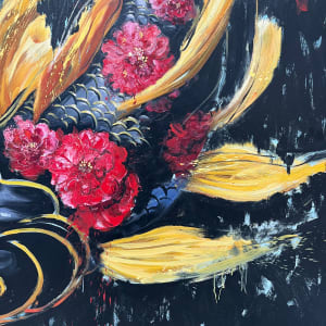 Koi with blossoms by Eric Alfaro 