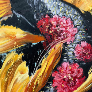 Koi with blossoms by Eric Alfaro 