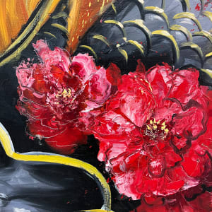 Koi with blossoms by Eric Alfaro 
