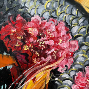Koi with blossoms by Eric Alfaro 