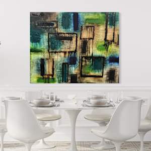 Multiform in blue and green by J. Kent Martin, Image 5.