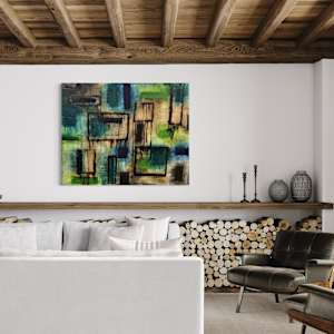 Multiform in blue and green by J. Kent Martin, Image 7.