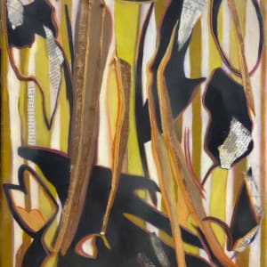Brushfire: After Lee Krasner's Shooting Gold (1955) by Christie Snelson 