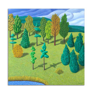 Hill with Trees by Jane Troup