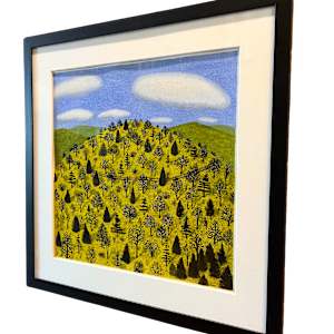 Hill with Fence by Jane Troup 