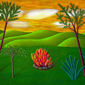 Landscape with Fire by Jane Troup 