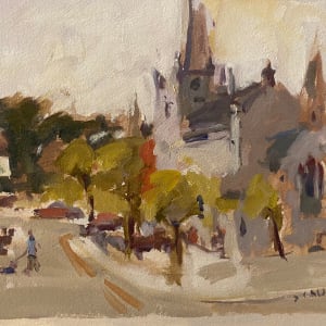 Cloudy Day On the Square, Listowel, Ireland by Jean Lee Cauthen