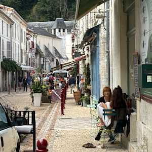 Side Street, Bourdeilles France by Jean Lee Cauthen 