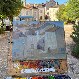 Quiet Streets, Dordogne Region, France by Jean Lee Cauthen 
