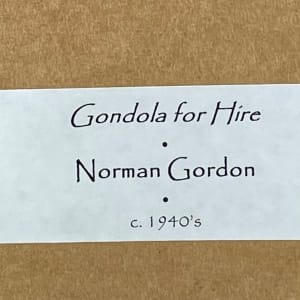 Untitled (Gondola for hire) by Unknown (attributed to Norman Gordon) 