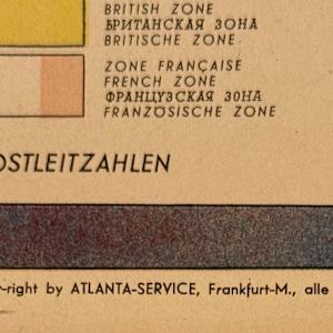 Map (Atlanta Karte der Besatzungs-Zonen) by Johannes Sünnecke, Karl Schilling 