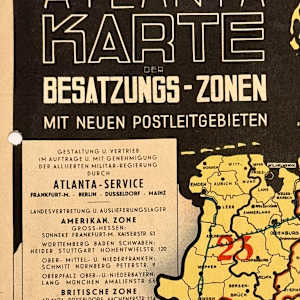 Map (Atlanta Karte der Besatzungs-Zonen) by Johannes Sünnecke, Karl Schilling 
