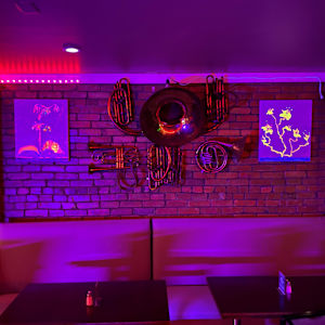 Azalea Algorithm No1 by David Haig Alexander  Image: In situ; The Green Island Cafe (ADMO Art Walk 2023) 
Orchid Algorithm No1 (left)
Azalea Algorithm No1 (right)