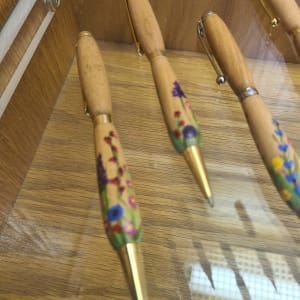 Hand Painted Flower Pens by Jeff Poland Winterfest 2022 
