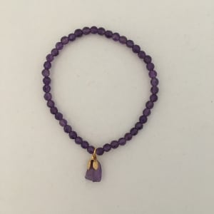 Amethyst Bracelet with amethyst nugget by Beverly Iber 