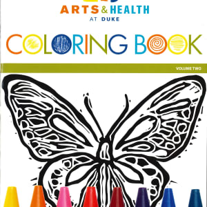 Arts & Health Coloring Books - 3 Pack with Crayola Crayons by Arts and Health at Duke  Image: Volume 2 Coloring Book - Duke Flowers and Animals Collection