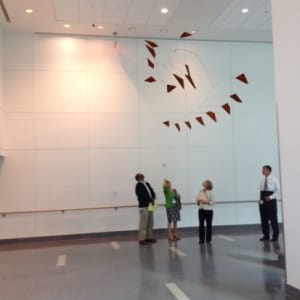 Red Sumac by Alexander Calder  Image: Former location at "dog leg" in concourse between Duke North and DMP.