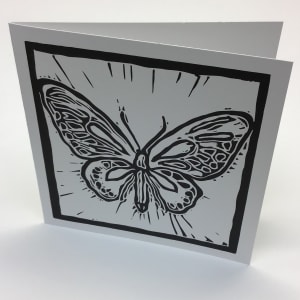 Arts and Health - Volume 2 Coloring Book Note Cards - Animals - 8 Pack Note Cards by Arts and Health at Duke  Image: Butterfly