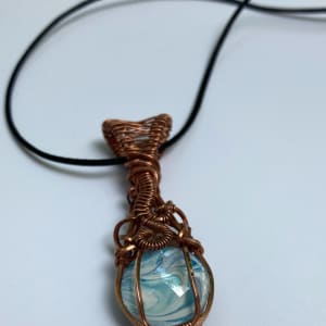 PD 13/20 - Double-Sided Wire Wrapped Abstract Art Pendant by Pamela Dexter 