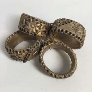 Gold Napkin Rings (Set of 4) by Sylvia "Skip" Cunningham 