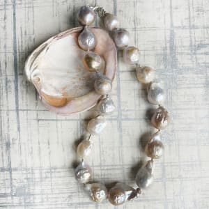 perfectly imperfect baroque pearl necklace by Kayte Price 