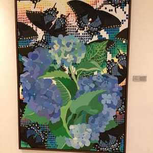 Eden Now: Hydrangeas and Black Tiger Swallowtails by Laura Grosch