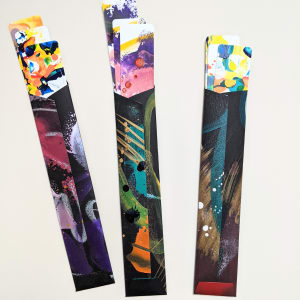 Set of Three Handpainted Bookmarks in Original Envelope by Sonya Kleshik 