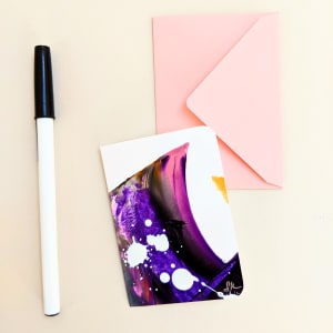 Tiny Handpainted Greeting Card with Envelope