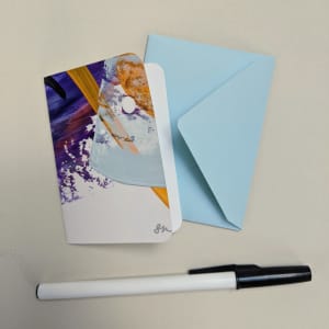 Tiny Handpainted Greeting Card with Envelope by Sonya Kleshik 