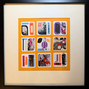 3x3 Mixed Media Cosmic Collage V by Sonya Kleshik