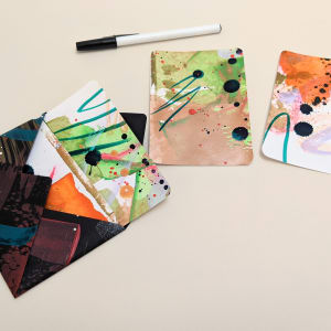 Set of 5 Large Handpainted Oracle Cards with Painted Envelope by Sonya Kleshik 