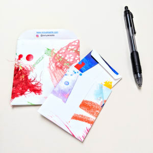 Set of 3 Nested Envelopes with Blank Card by Sonya Kleshik 