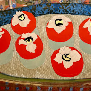 Gathering With Persimmons II by Shobha Jetmalani