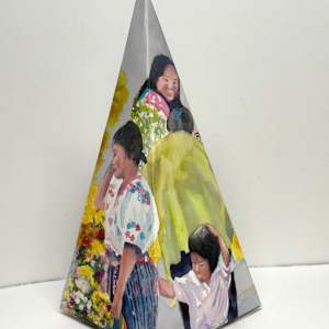 Friends and Family by April Rimpo  Image: This last show shows the little boy, who was standing in from of the women in conversation, is hanging onto his mother. 