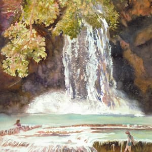 Tranquil in Travertine Pools by April Rimpo