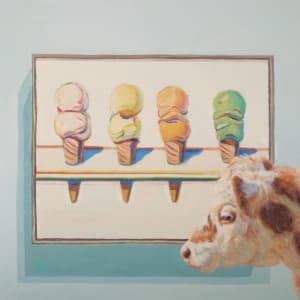 At the Museum (after Thiebaud) by Nancy Bass