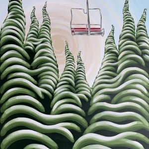 Whistler's First Chairlift, the Red Chair, 1965 by Meg O'Hara